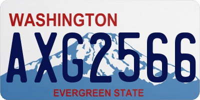 WA license plate AXG2566