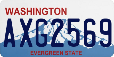 WA license plate AXG2569