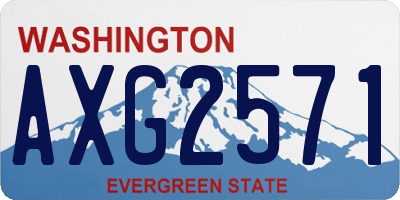 WA license plate AXG2571