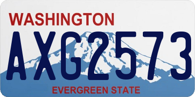 WA license plate AXG2573