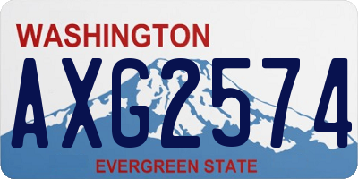 WA license plate AXG2574
