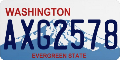 WA license plate AXG2578