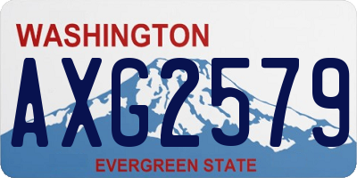WA license plate AXG2579