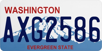 WA license plate AXG2586