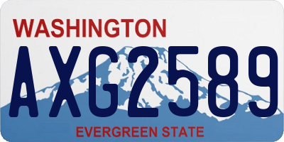 WA license plate AXG2589