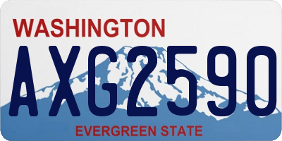 WA license plate AXG2590