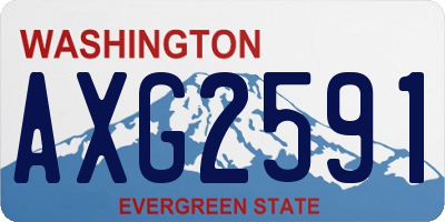 WA license plate AXG2591