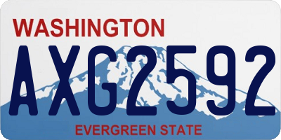 WA license plate AXG2592