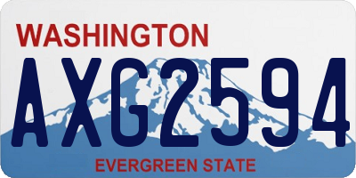 WA license plate AXG2594