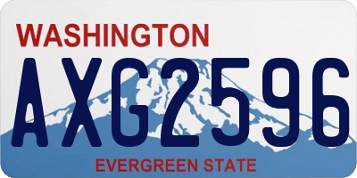 WA license plate AXG2596
