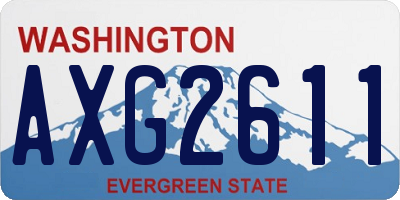 WA license plate AXG2611