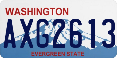 WA license plate AXG2613