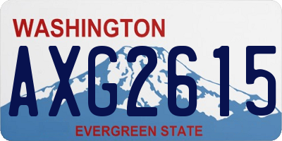 WA license plate AXG2615