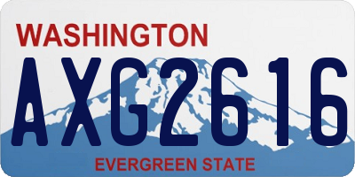 WA license plate AXG2616