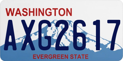 WA license plate AXG2617