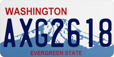 WA license plate AXG2618
