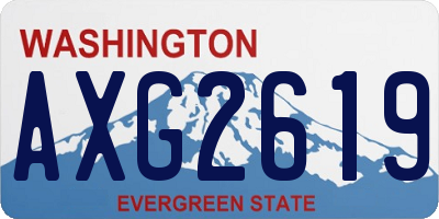 WA license plate AXG2619