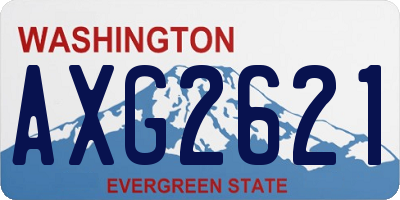 WA license plate AXG2621