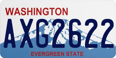 WA license plate AXG2622