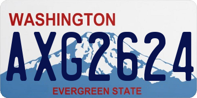 WA license plate AXG2624