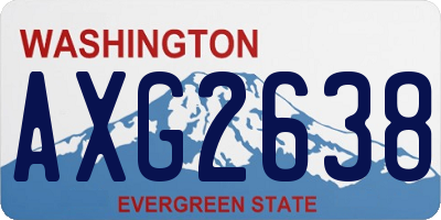 WA license plate AXG2638