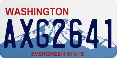 WA license plate AXG2641