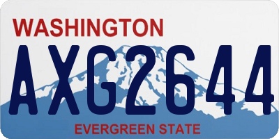 WA license plate AXG2644