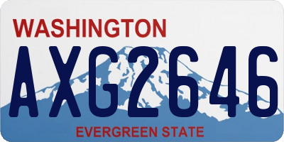 WA license plate AXG2646