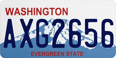 WA license plate AXG2656