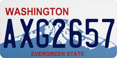 WA license plate AXG2657