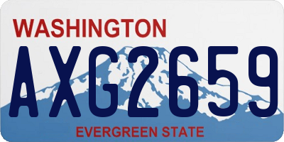 WA license plate AXG2659