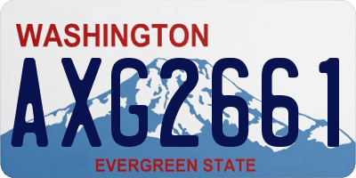 WA license plate AXG2661