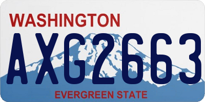 WA license plate AXG2663