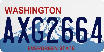 WA license plate AXG2664