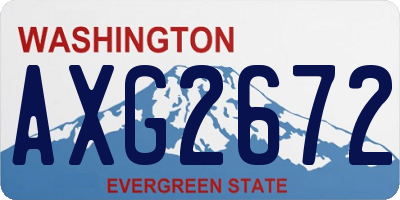 WA license plate AXG2672