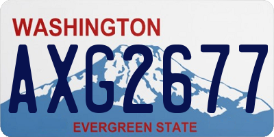 WA license plate AXG2677