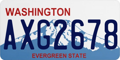 WA license plate AXG2678