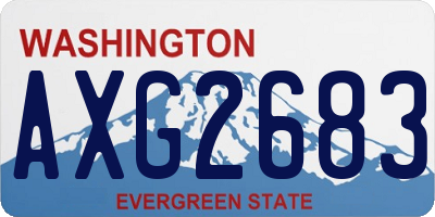WA license plate AXG2683