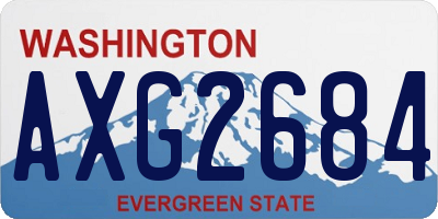 WA license plate AXG2684