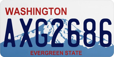 WA license plate AXG2686