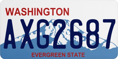 WA license plate AXG2687