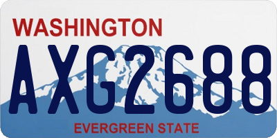 WA license plate AXG2688