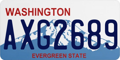 WA license plate AXG2689