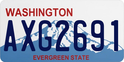WA license plate AXG2691