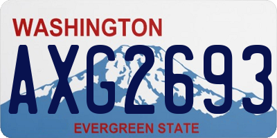 WA license plate AXG2693