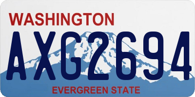WA license plate AXG2694