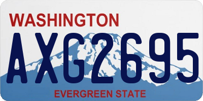 WA license plate AXG2695