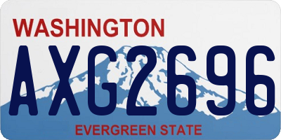 WA license plate AXG2696