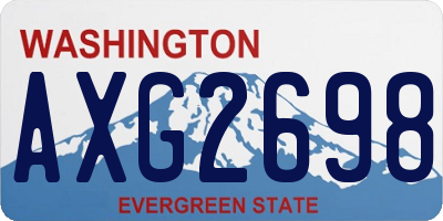WA license plate AXG2698
