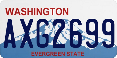 WA license plate AXG2699